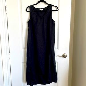 JJill high low linen midi dress. Size S